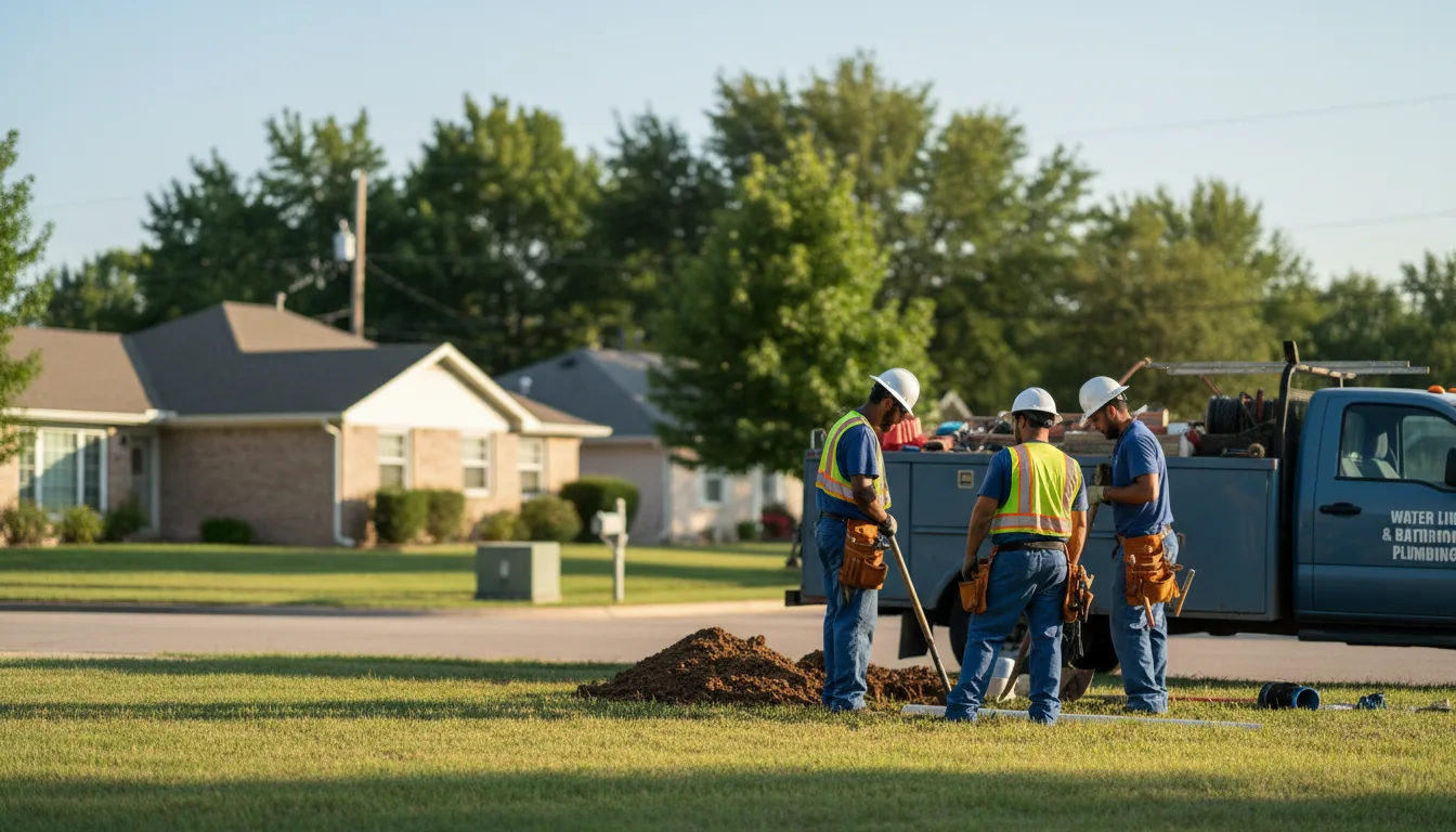 Residential water line and bathroom plumbing service in Auburn, WA